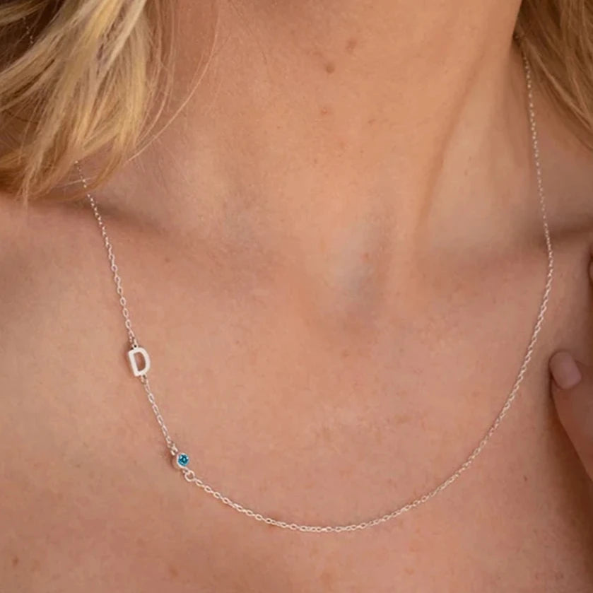 Birthstone Letter Pendant