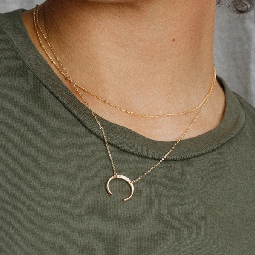 Half Moon Pendant Necklaces