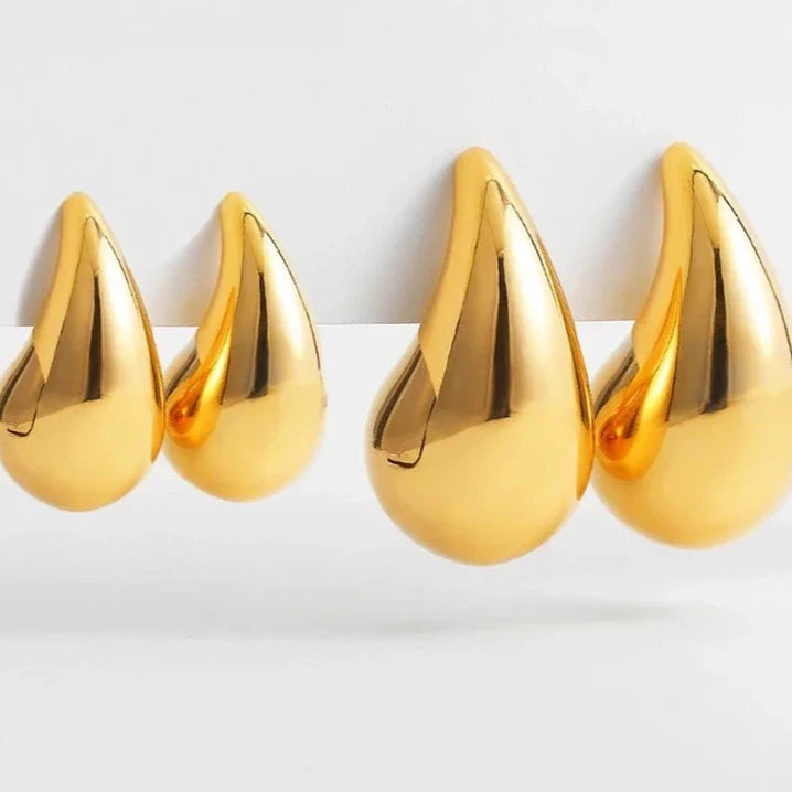 Gold Color Teardrop Earrings