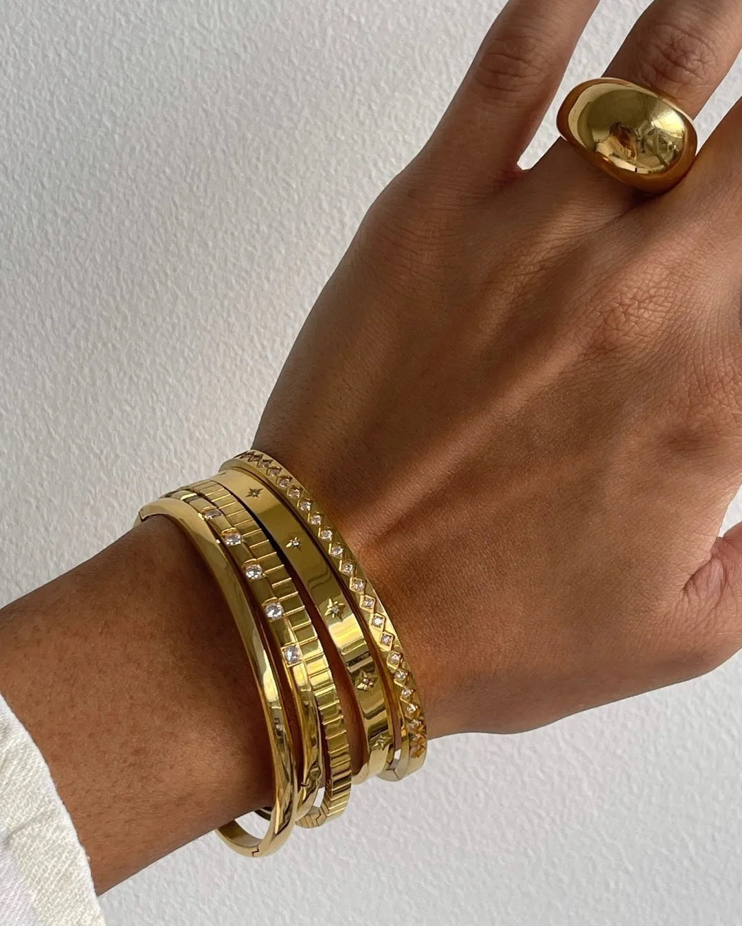 Gold Color waterproof  Bangles