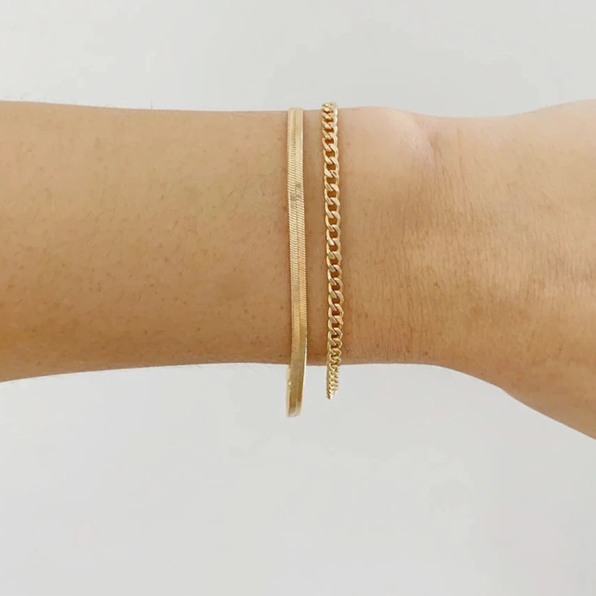 Double layered snake chain