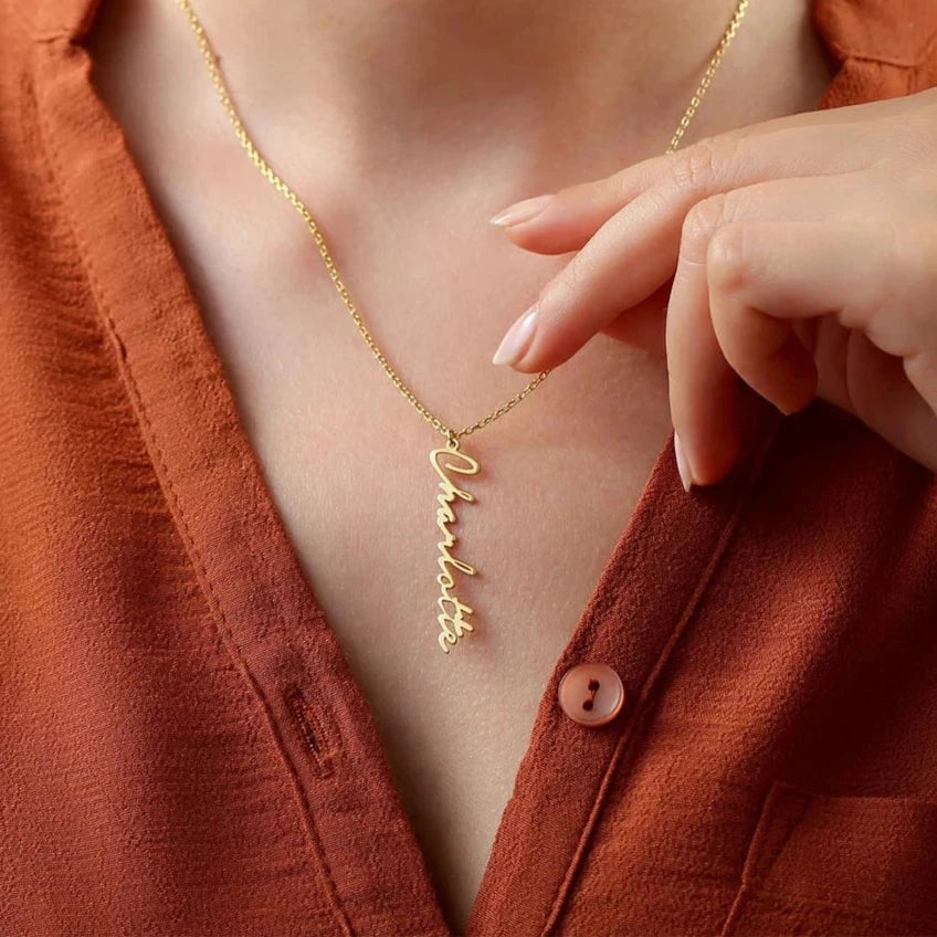 Vertical Name Necklace
