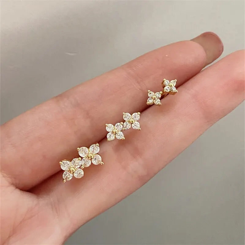 Flower Shape Stud Earrings