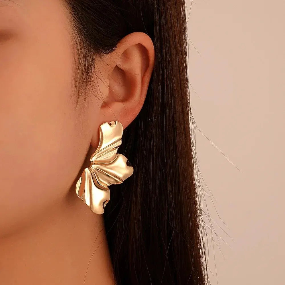 Half Flower Shape Earrings
